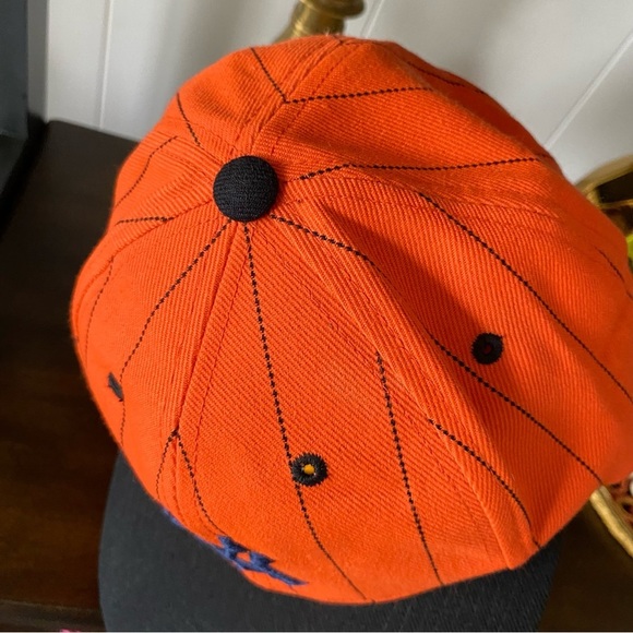 Vintage Genuine Merchandise Grosscap New York Yankees Orange Wool Stripe Hat - Picture 8 of 8